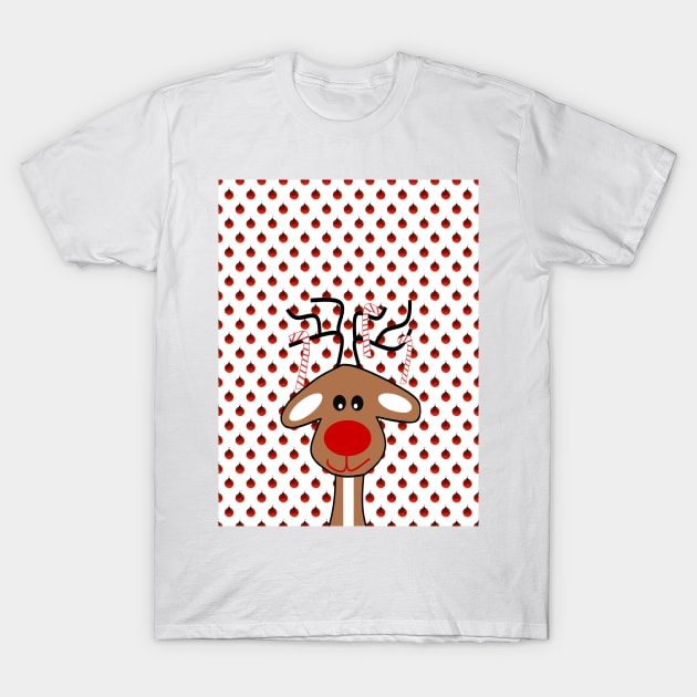 REINDEER Christmas T-Shirt by SartorisArt1